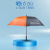 Ô Golf Cán Thẳng 2 Tầng Vải Màu Cam Phối Đen In Logo OD-35