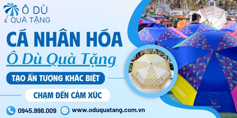 Cá nhân hóa ô dù quà tặng