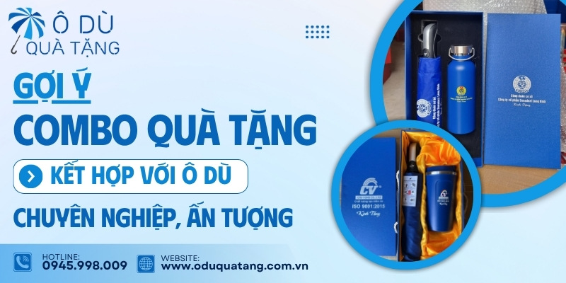 Combo quà tặng kết hợp ô dù