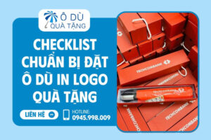 Checklist đặt hàng ô dù quà tặng in logo