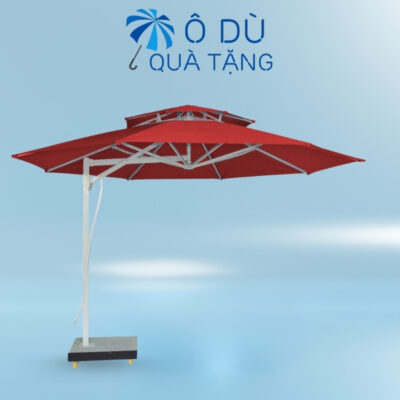Ô Dù Ngoài Trời Lệch Tâm Đế Bê Tông In Logo OD-29
