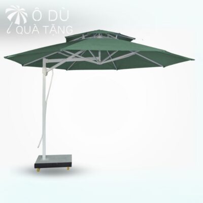 chi tiết Ô Dù Ngoài Trời Lệch Tâm Đế Bê Tông In Logo OD-29
