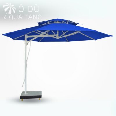 chi tiết Ô Dù Ngoài Trời Lệch Tâm Đế Bê Tông In Logo OD-29