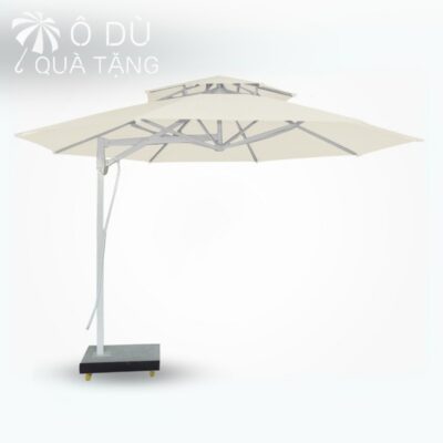 chi tiết Ô Dù Ngoài Trời Lệch Tâm Đế Bê Tông In Logo OD-29