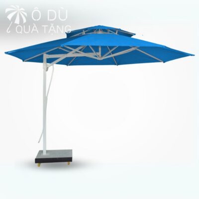 chi tiết Ô Dù Ngoài Trời Lệch Tâm Đế Bê Tông In Logo OD-29