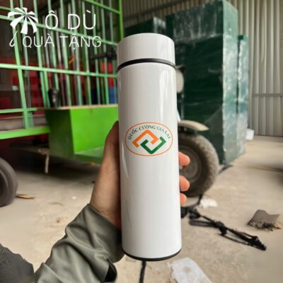 chi tiết đặc điểm Bộ Quà Tặng 2 Món Ô Dù Tự Động 1 Chiều Và Bình Giữ Nhiệt Hiển Thị In Logo OD-GS09