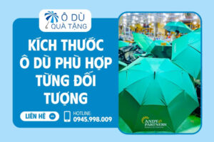 Kích thước ô dù quà tặng