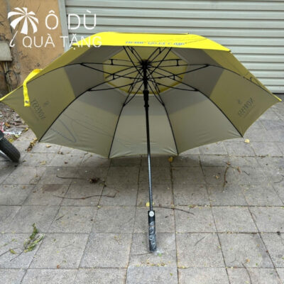 chi tiết Ô Dù Sân Gofl 2 Tầng Nan Tự Động 1 Chiều In Logo OD-20