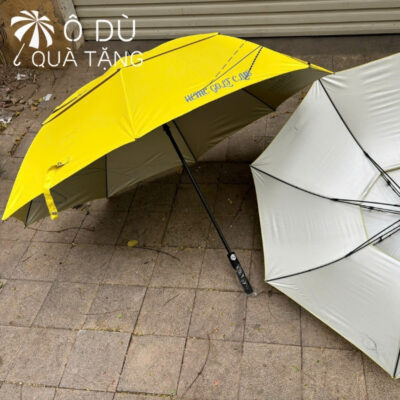 chi tiết Ô Dù Sân Gofl 2 Tầng Nan Tự Động 1 Chiều In Logo OD-20