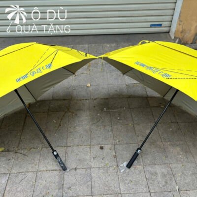 chi tiết Ô Dù Sân Gofl 2 Tầng Nan Tự Động 1 Chiều In Logo OD-20