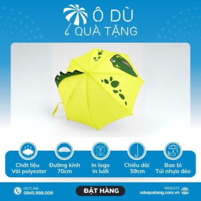 đặc điểm Ô Cầm Tay Trẻ Em Hình Khủng Long In Logo OD-47