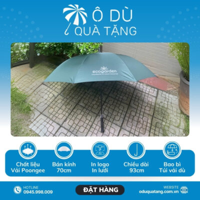 đặc điểm Ô Dù Cán Thẳng R70cm Tự Động 1 Chiều In Logo OD-45