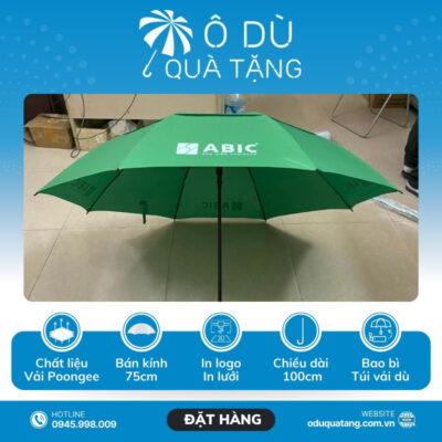 đặc điểm Ô Golf Cán Thẳng 2 Tầng Vải Tự Động 1 Chiều In Logo OD-44