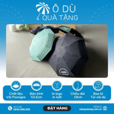 đặc điểm Ô Cầm Tay Gấp 5 Tự Đẩy 4 Màu In Logo OD-38