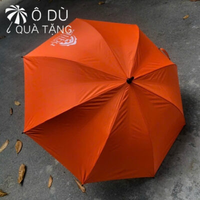 chi tiết Ô Cán Thẳng Tay Cong Tự Động 1 Chiều In Logo OD-40
