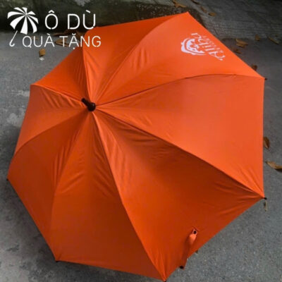 chi tiết Ô Cán Thẳng Tay Cong Tự Động 1 Chiều In Logo OD-40