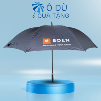 Ô Dù Cán Thẳng Tự Động 1 Chiều Màu Đen In Logo OD-16