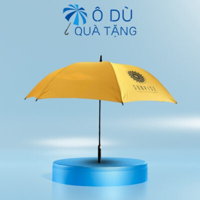 Ô Cán Thẳng R75cm Tự Động 1 Chiều Màu Vàng In Logo OD-32