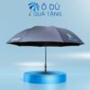 Ô Dù Cán Thẳng Tự Động 1 Chiều Màu Đen In Logo OD-16