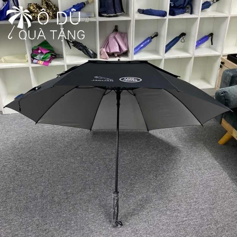 chi tiết Ô Dù Sân Golf 2 Tầng Nan 2 Tầng Vải In Logo OD-36