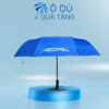 Ô Dù Cầm Tay Gấp 3 Tự Động 1 Chiều Màu Xanh Dương In Logo OD-43