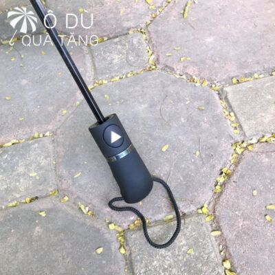 chi tiết Ô Dù Cầm Tay Gấp 3 Tự Động 1 Chiều Màu Xanh Dương In Logo OD-43