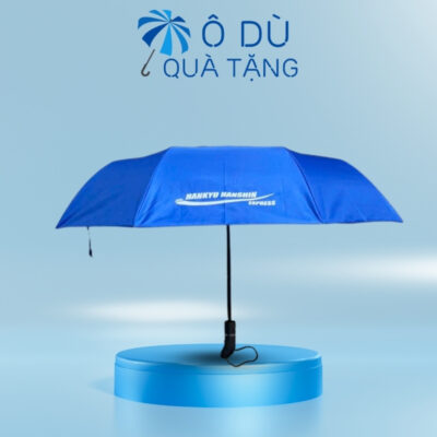 Ô Dù Cầm Tay Gấp 3 Tự Động 1 Chiều Màu Xanh Dương In Logo OD-43