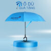 Dù Gấp Ngược Tự Đẩy Màu Xanh In Logo OD-01