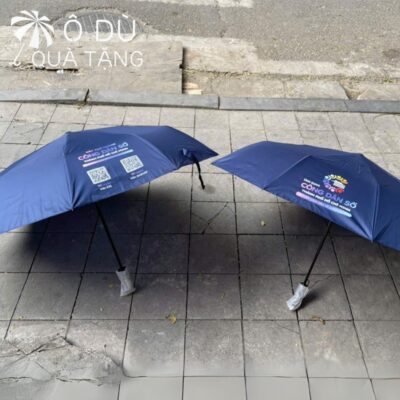 chi tiết Dù Gấp 3 Tự Động 2 Chiều Màu Xanh Dương In Logo OD-21