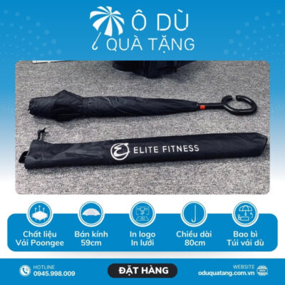 đặc điểm Ô Gấp Ngược Tự Đẩy Tay C Màu Đen In Logo OD-33