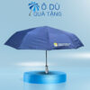 Ô Dù Gấp 3 Tự Động 2 Chiều Màu Xanh Dương In Logo OD-22