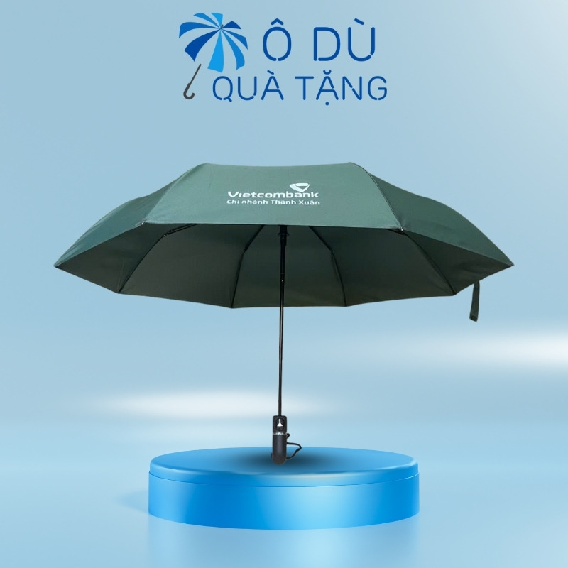 Ô Cầm Tay Gấp 3 Tự Động 1 Chiều In Logo Vietcombank OD-31