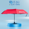 Dù Gấp 3 Tự Động 2 Chiều Màu Đỏ In Logo OD-10