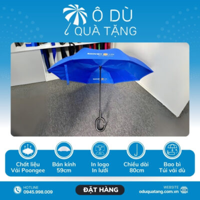đặc điểm Ô Dù Cầm Tay Gấp Ngược Tự Đẩy In Logo OD-34