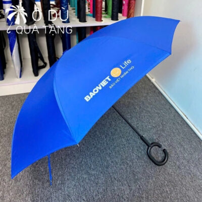 CHI TIẾT Ô Dù Cầm Tay Gấp Ngược Tự Đẩy In Logo OD-34