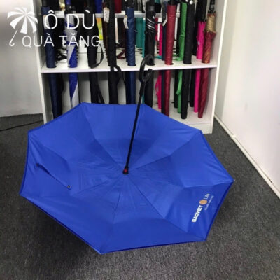 CHI TIẾT Ô Dù Cầm Tay Gấp Ngược Tự Đẩy In Logo OD-34