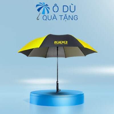 Ô Dù Kèo Thẳng Tự Động 1 Chiều Màu Vàng Phối Đen In Logo OD-37