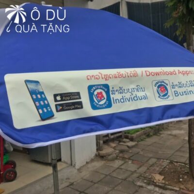 chi tiết Ô Quảng Cáo Chính Tâm Màu Xanh Phối Trắng In Logo OD-25