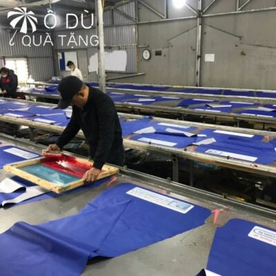 chi tiết Ô Quảng Cáo Chính Tâm Màu Xanh Phối Trắng In Logo OD-25