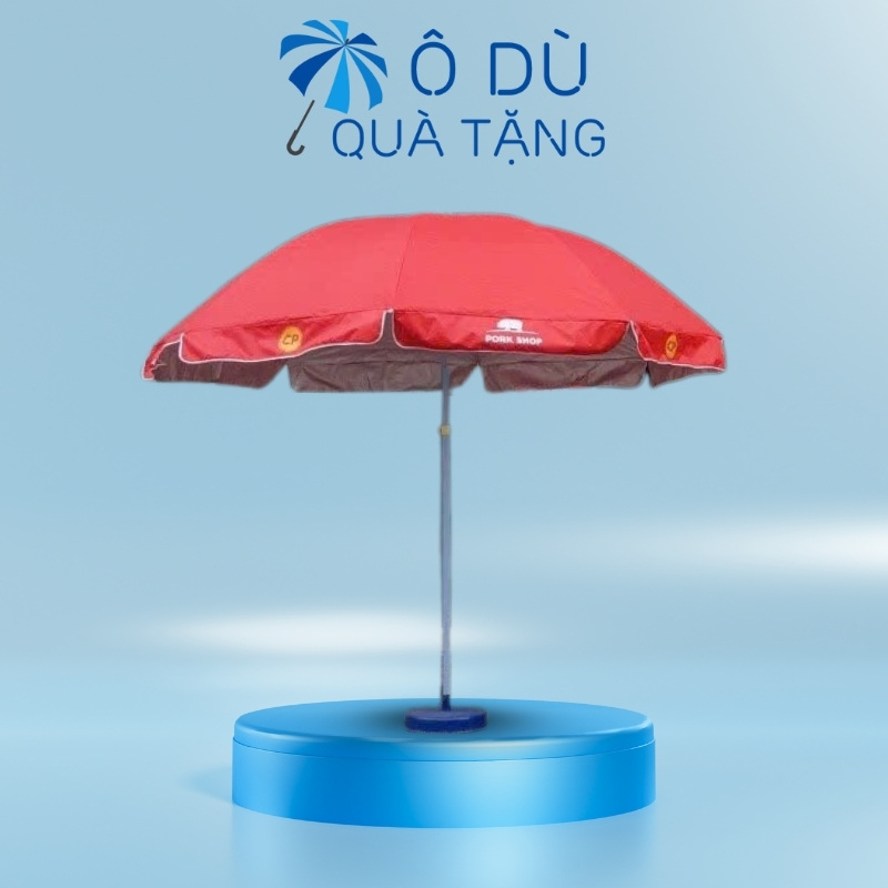 Ô Ngoài Trời Vải Oxford Màu Đỏ In Logo OD-23