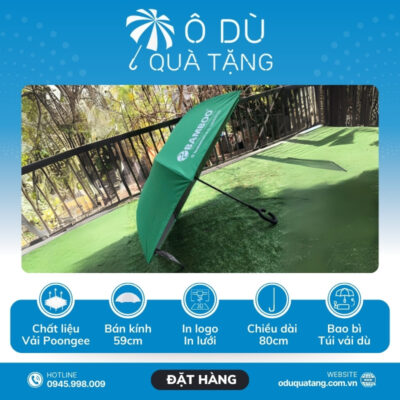 đặc điểm Ô Gấp Ngược Đóng Mở Thủ Công Màu Xanh In Logo OD-41