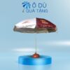 Ô Dù Quảng Cáo Ngoài Trời Màu Đỏ Phối Trắng In Logo OD-26