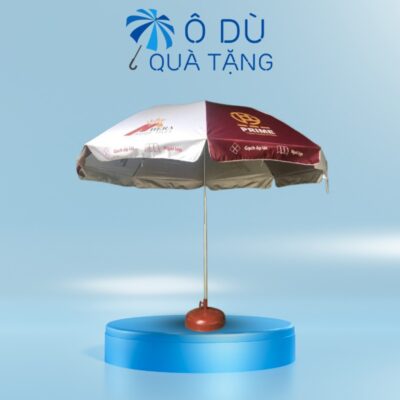 Ô Dù Quảng Cáo Ngoài Trời Màu Đỏ Phối Trắng In Logo OD-26