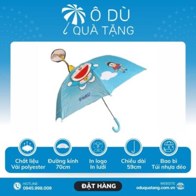 đặc điểm Ô Cầm Tay Hoạt Hình Doraemon Tay Cầm Nhựa In Logo OD-49