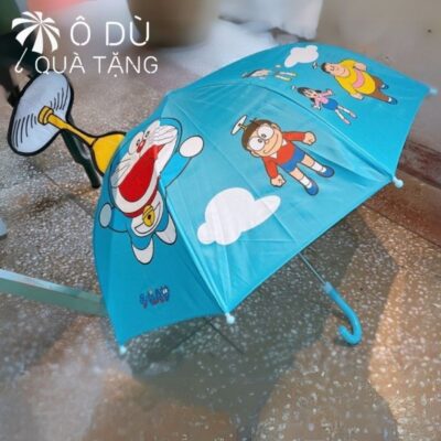 chi tiết Ô Cầm Tay Hoạt Hình Doraemon Tay Cầm Nhựa In Logo OD-49