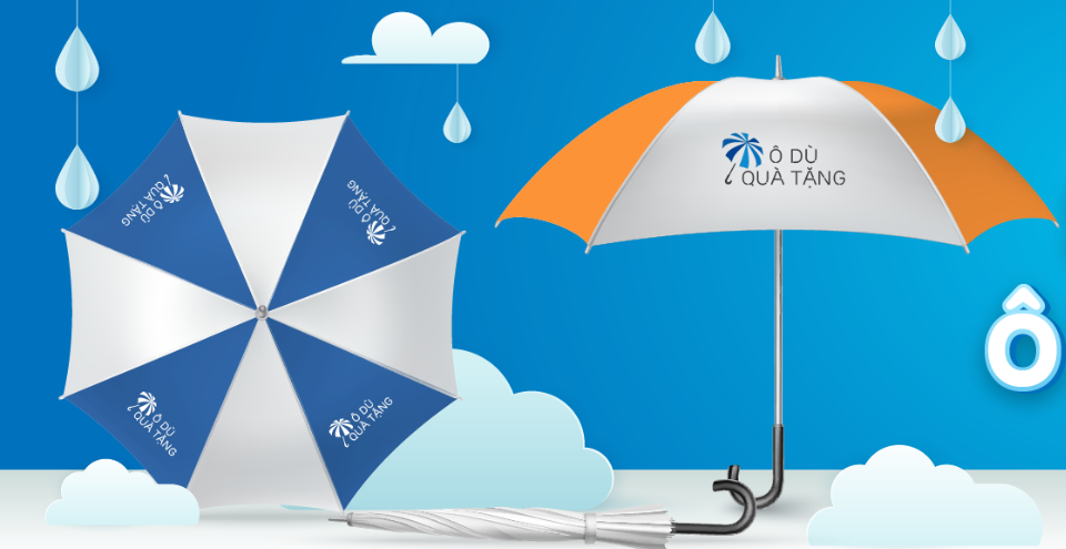 Ô dù in logo cao cấp - Ô dù quà tặng doanh nghiệp